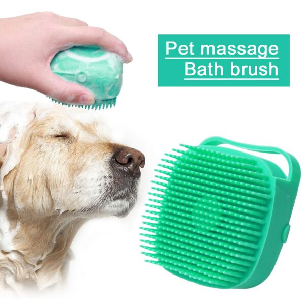 Pet Dog Shampoo Massager Brush Cat Massage Comb Grooming Scrubber Shower Brush For Bathing Short Hair Soft Silicone Brushes - Image 8