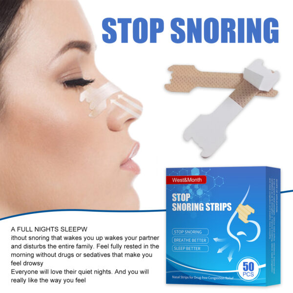 West&Month Nasal Ventilator Nasal Strip Anti-snoring Unclogging Airway Anti-snoring Stop Snoring Strip Care - Image 5