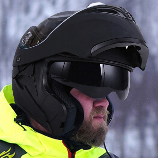 DOT Racing Motorcycle Helmet Full Face Dirt Bike Flip Up ATV  LED Lighting - Image 4