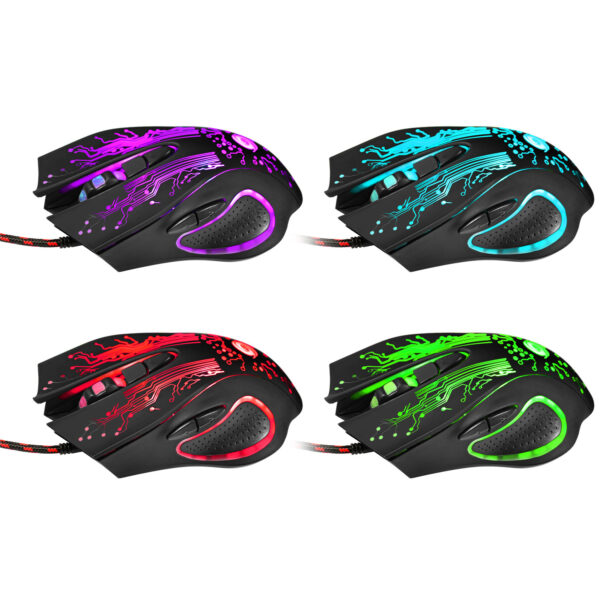 USB Wired Gaming Mouse 5500DPI Adjustable 7 Buttons LED Backlit Professional Gamer Mice Ergonomic Computer Mouse for PC Laptop - Image 2