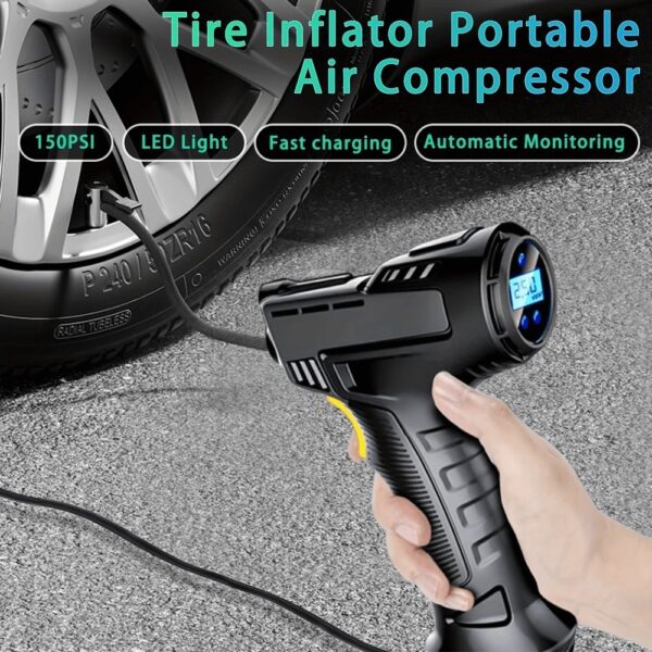 Tire Inflator Portable Air Compressor Cigarette Lighter Charger