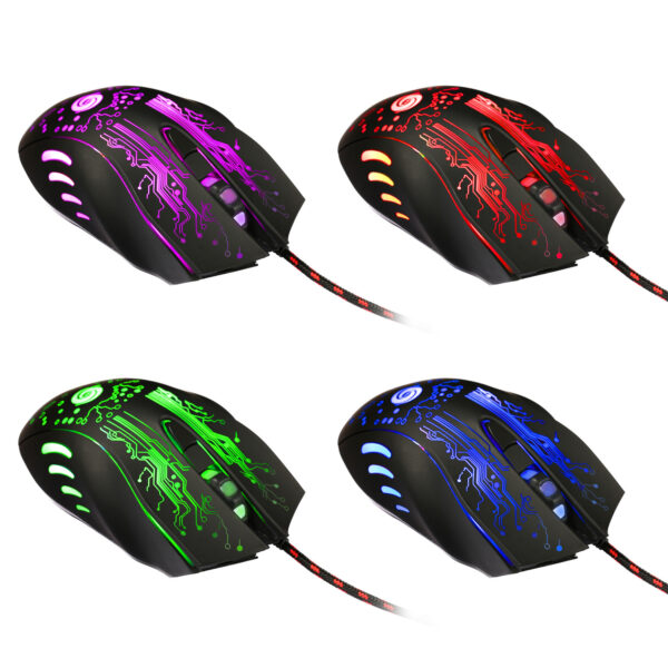 USB Wired Gaming Mouse 5500DPI Adjustable 7 Buttons LED Backlit Professional Gamer Mice Ergonomic Computer Mouse for PC Laptop - Image 4